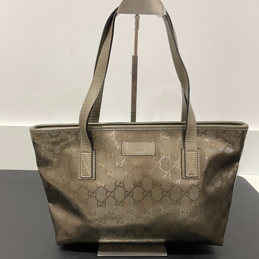 Gucci GG Imprime Tote Brown Metallic (174386)